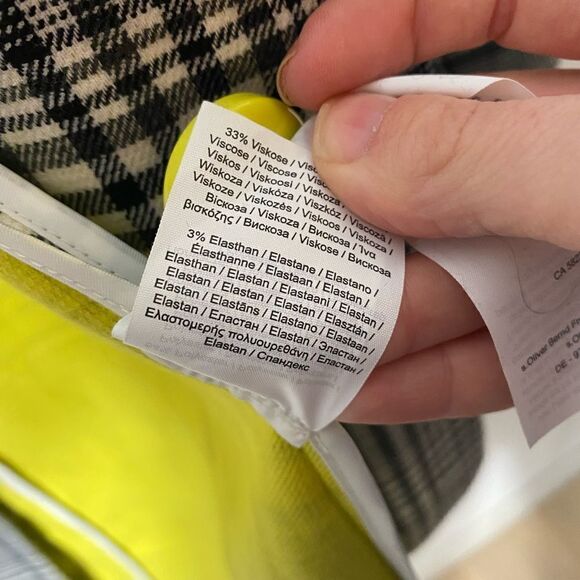 S. Oliver black label SZ 8 oversized plaid blazer jacket - Picture 6 of 8